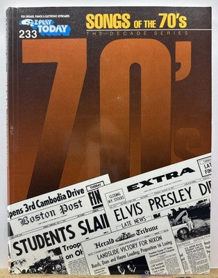E-Z Play Today 233 Songs OF The 70's The Decade Series Book In Good Condition