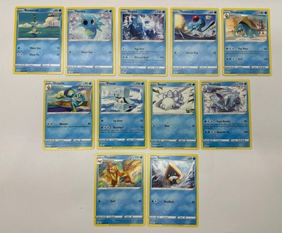 11 X Pokemon Water Trading Cards Collection Random Years & Series GC 8778-65