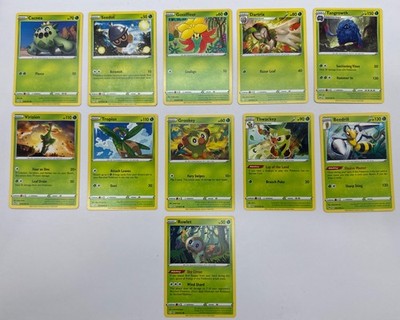 11 X Pokemon Grass Trading Cards Collection Random Years & Series GC 8778-29