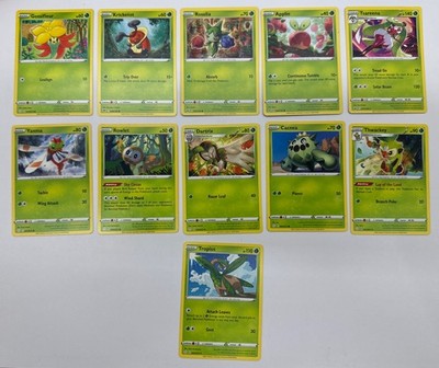 11 X Pokemon Grass Trading Cards Collection Random Years & Series GC 8778-14