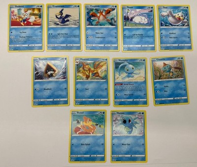 11 X Pokemon Water Trading Cards Collection Random Years & Series GC 8778-71