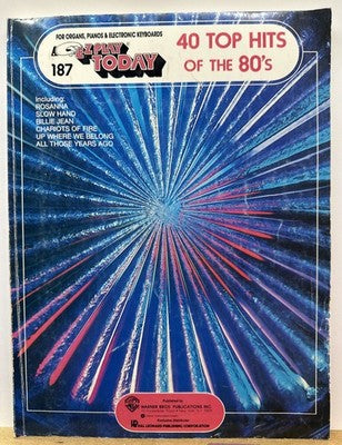 40 Top Hits Of The 80's :Ezplay Today For ORgans, Pianos & Keyboard Book OK Cond