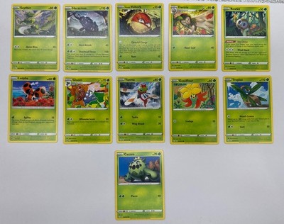 11 X Pokemon Grass Trading Cards Collection Random Years & Series GC 8778-9