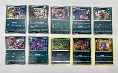 10 X Pokemon Dark Trading Cards Collection Random Years & Series GC 8778-74