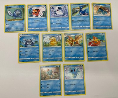 11 X Pokemon Water Trading Cards Collection Random Years & Series GC 8778-67
