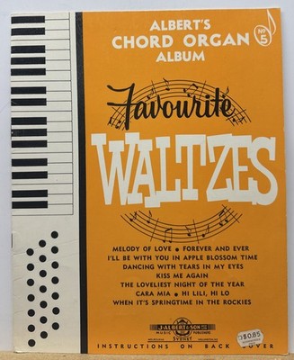 Albert's Chord Organ Album Number 5 Favourite Waltzes Music In Good Condition