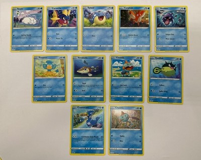 11 X Pokemon Water Trading Cards Collection Random Years & Series GC 8778-59