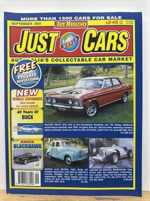 Just World Cars September 2001 Issue 67 Magazine In Good Condition