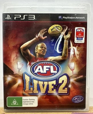 AFL Live 2 PAL Play Station 3 / PS3 Incomplete In Good Condition 10270