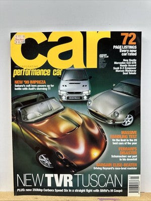 Car Incorporating Performance Car January 1999 Magazine In Good Condition