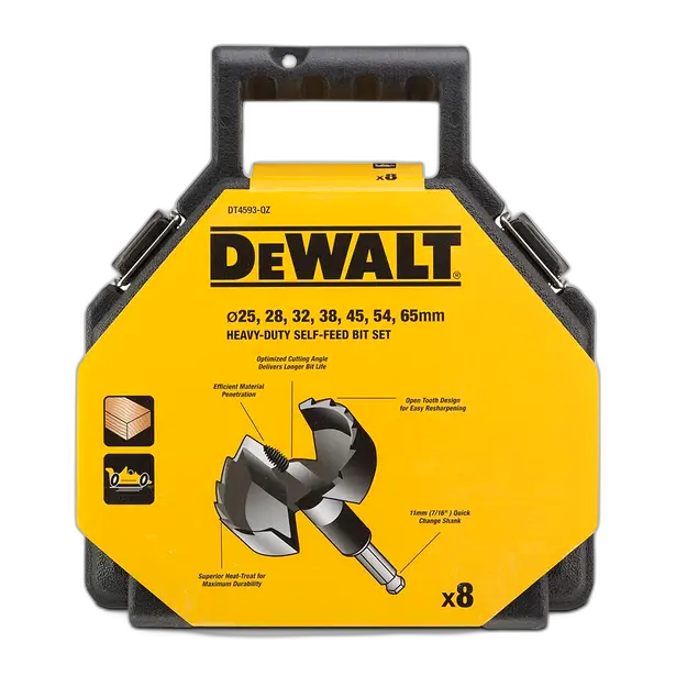 Dewalt Heavy Duty Self Feed Bit Set 8 Pieces