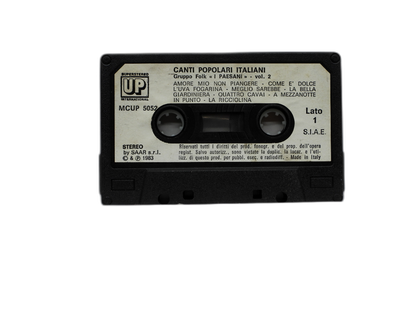 Canti Popolari Italiani Gruppo Folk I Paesani Vol. 2 Cassette Tape Up Internatio