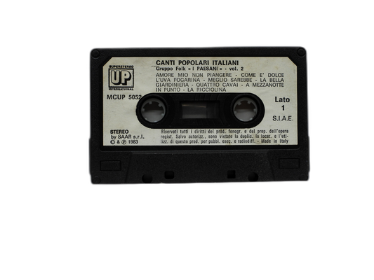 Canti Popolari Italiani Gruppo Folk I Paesani Vol. 2 Cassette Tape Up Internatio