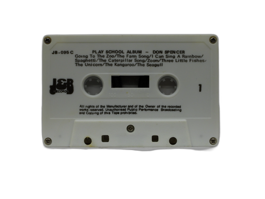 Don Spencer Play School Children's Music Cassette Tape J&b Records