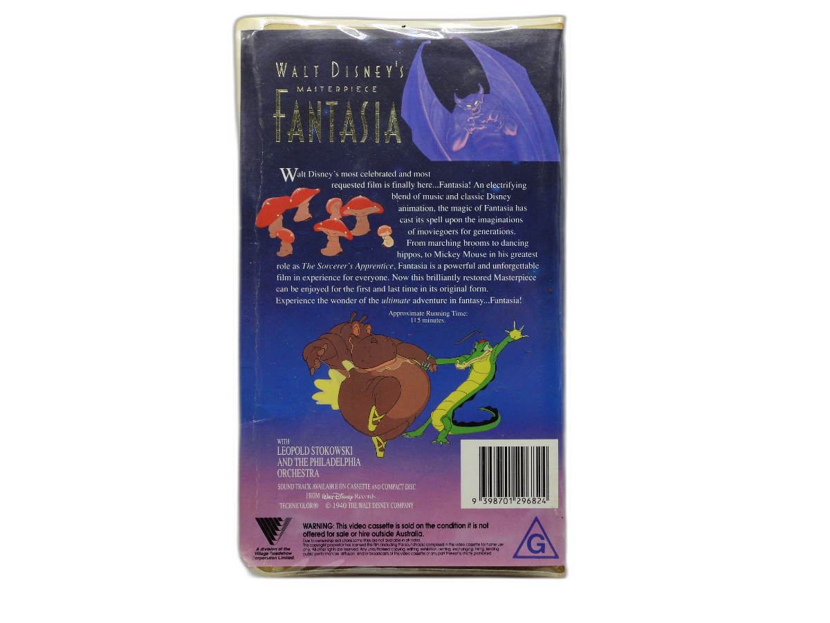 Walt Disney Fantasia Vhs Tape