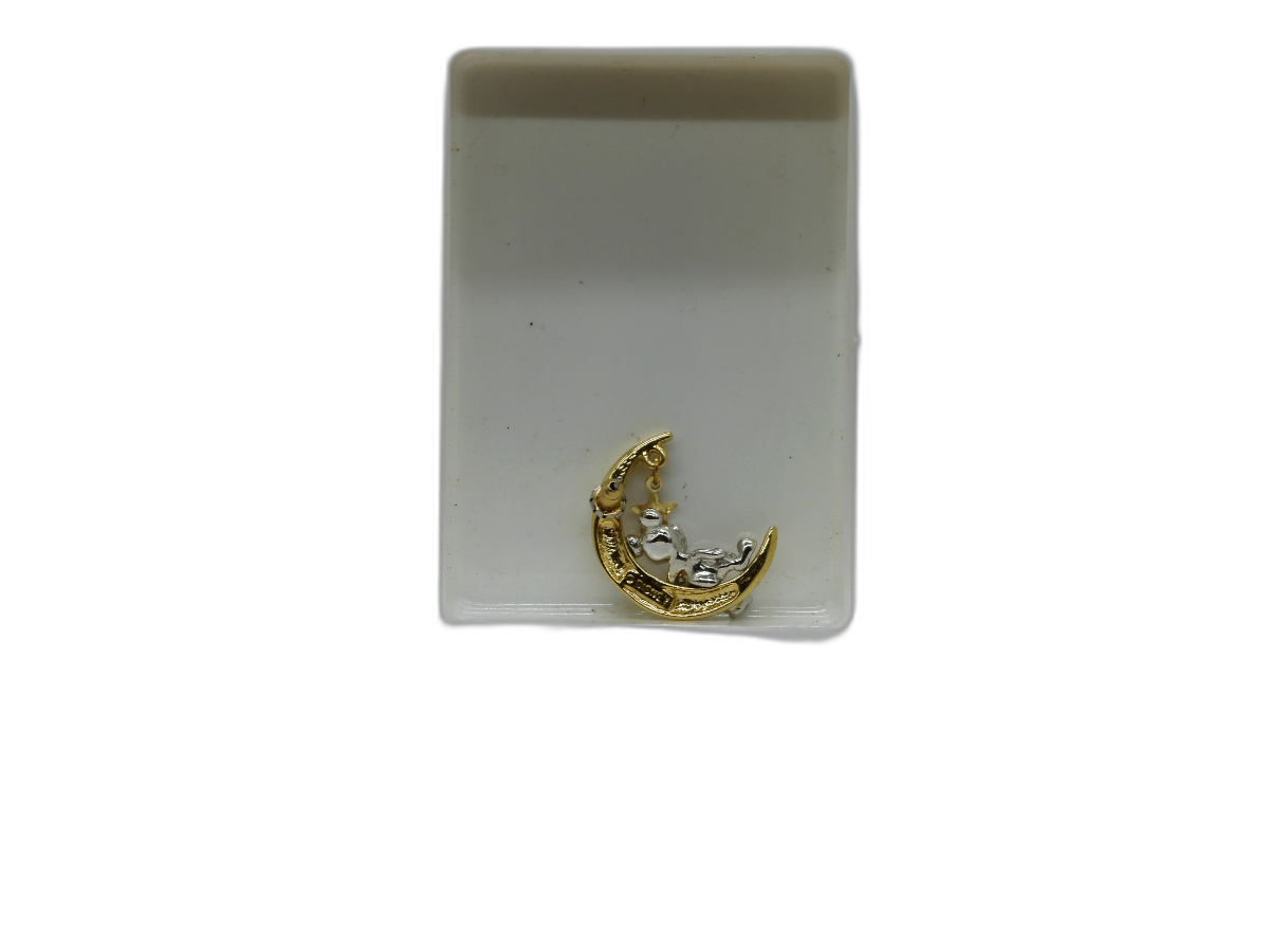 Mickey Mouse Crescent Moon Brooch Pin