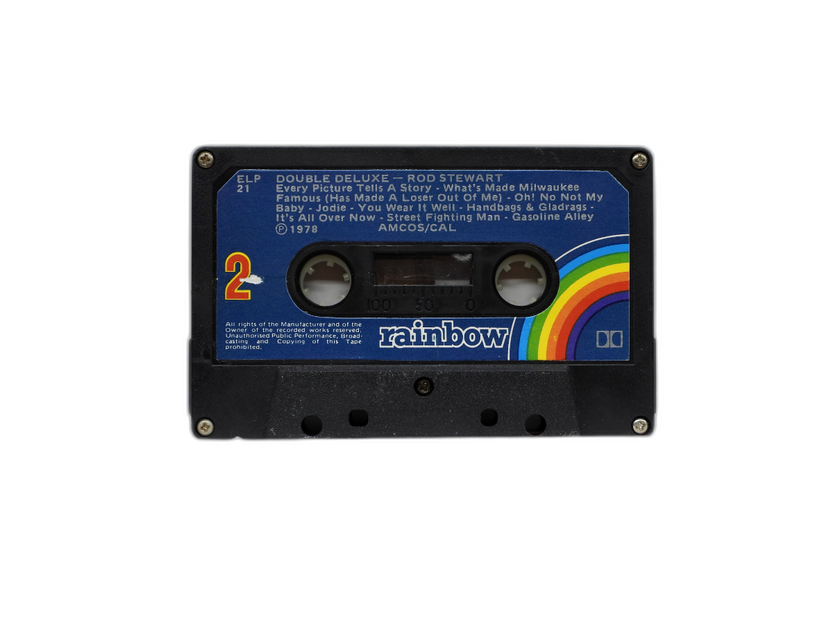 Rod Stewart Double Deluxe Cassette Tape Rainbow