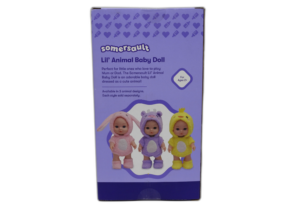 Somersault Lil' Animal Baby Doll Plush Toy
