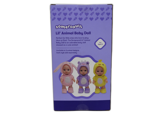 Somersault Lil' Animal Baby Doll Plush Toy