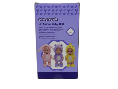 Somersault Lil' Animal Baby Doll Yellow Chick Plush