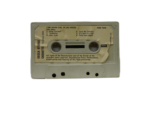 Tom Jones Live in Las Vegas Cassette Tape Decca