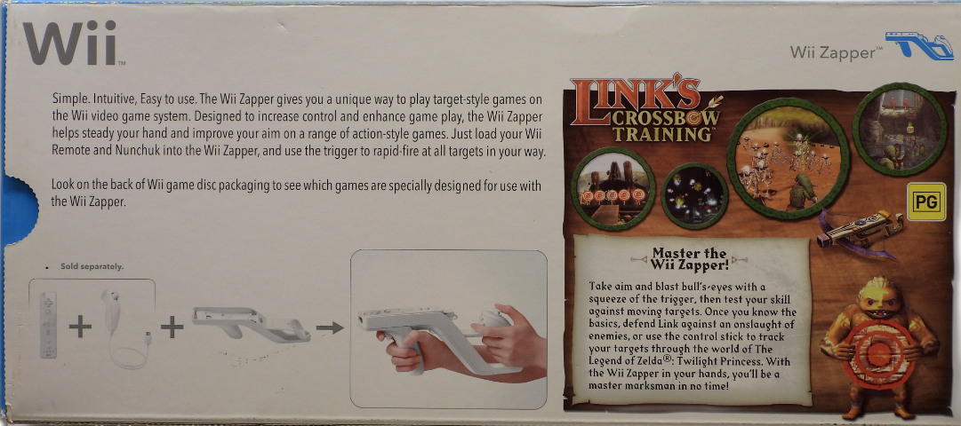 Nintendo Wii Zapper With Link's Crossbow Training Game