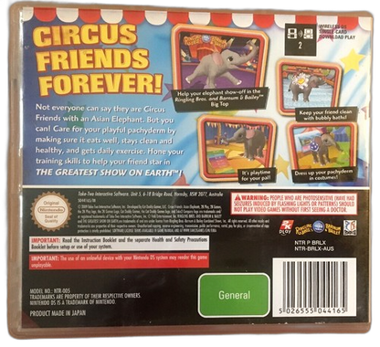 It's My Circus Elephant Friend Nintendo Ds Game 2k Play