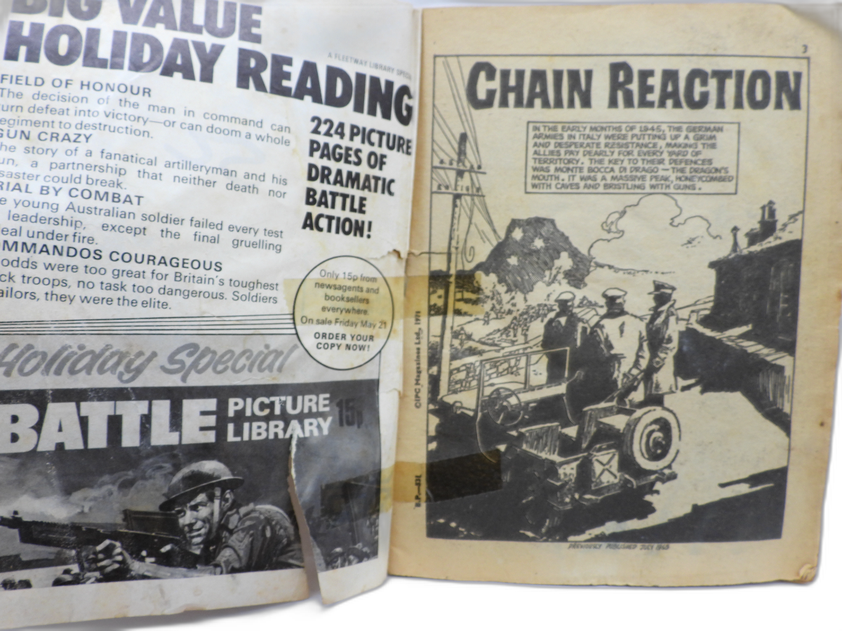 Chain Reaction Battle Picture Library Comic No 531 Fleetway Library