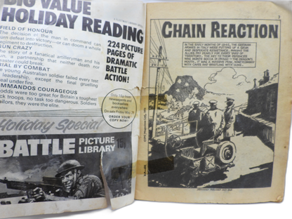 Chain Reaction Battle Picture Library Comic No 531 Fleetway Library