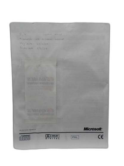 Microsoft Xbox Instruction Manual Game