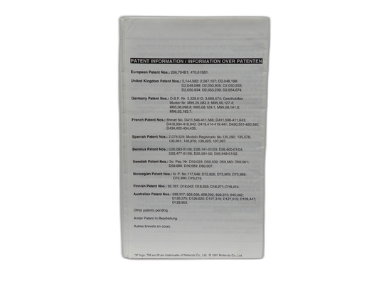Nintendo 64 Instruction Manual Game