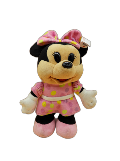 Disney Minnie Mouse Plush Pink Polka Dot Dress