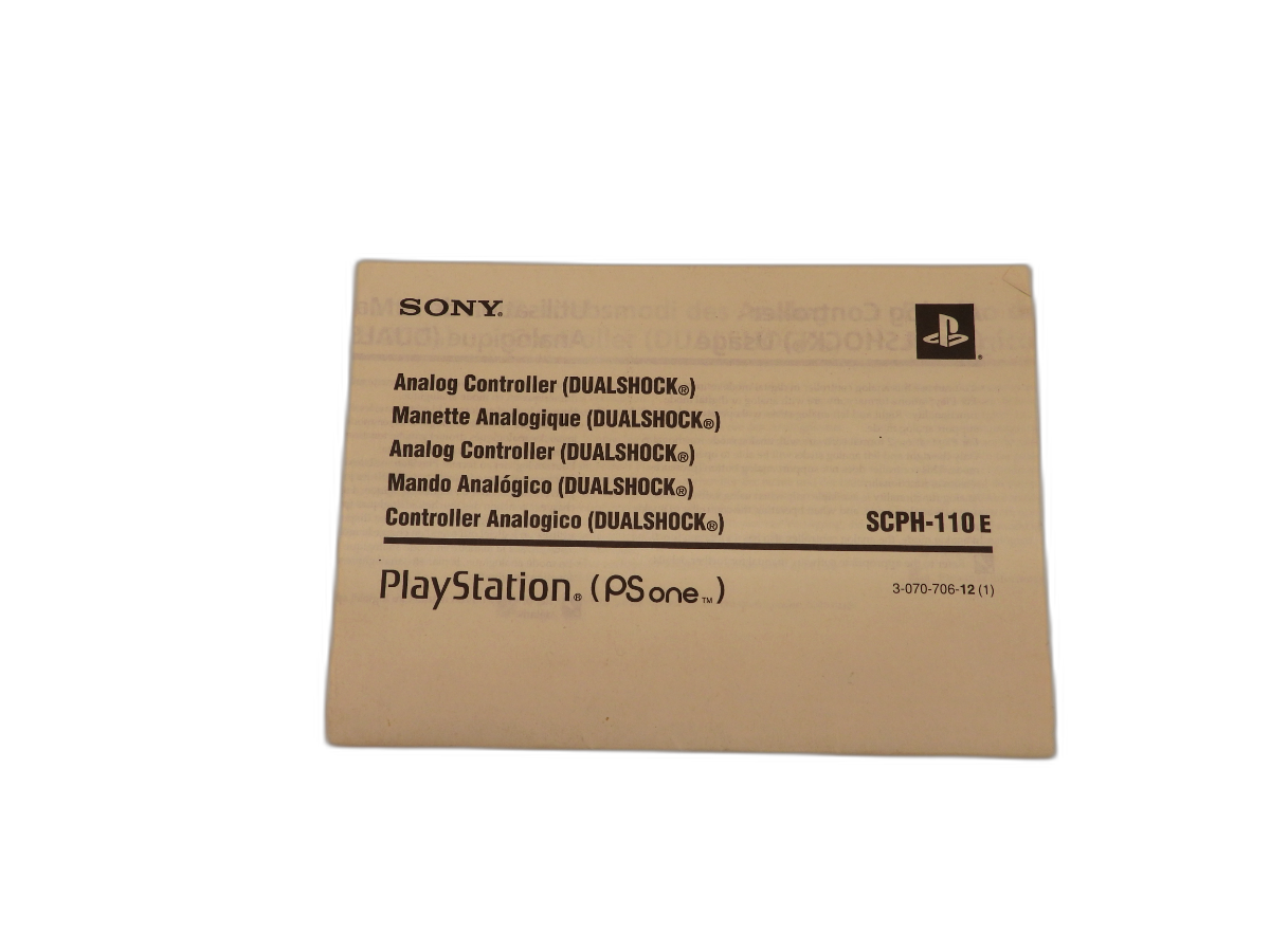 Sony Scph 110e Dualshock Analog Controller Manual PlayStation (PS one) Game