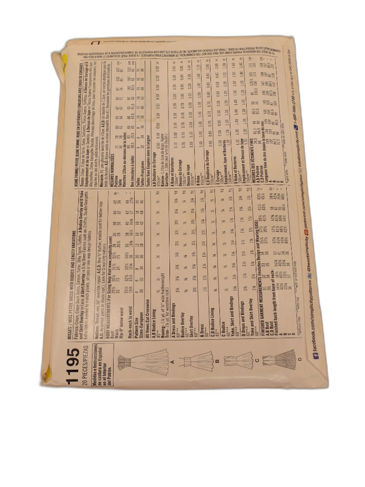 Simplicity 1195 Misses and Petite Dress Sewing Pattern