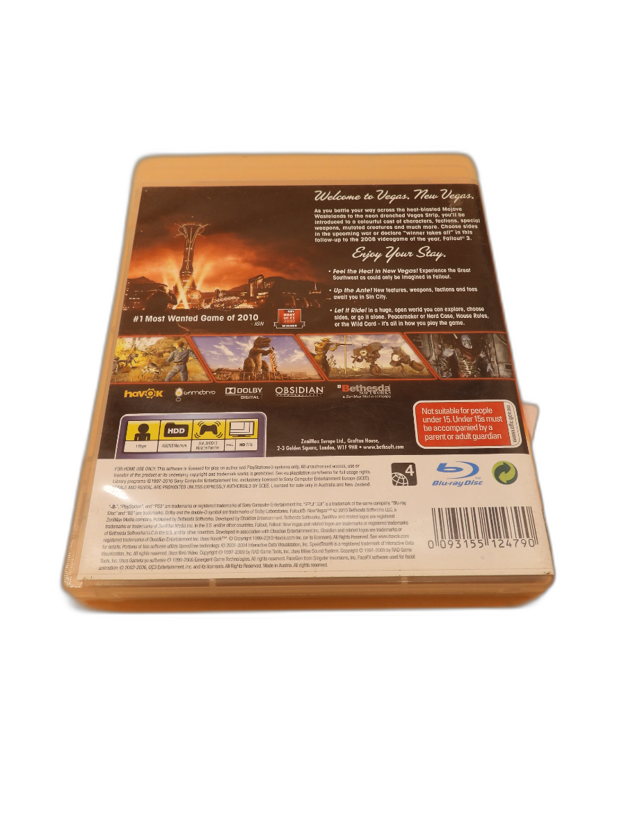 Fallout New Vegas PS3 Game Bethesda Softworks