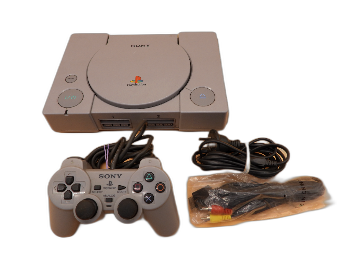 Sony PlayStation 1 Console PS1 With Controller and Cables Game Plays Backup NTSC / UC In Color 