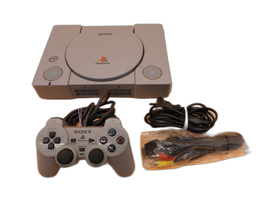 Sony PlayStation 1 Console PS1 With Controller and Cables Game Plays Backup NTSC / UC In Color 