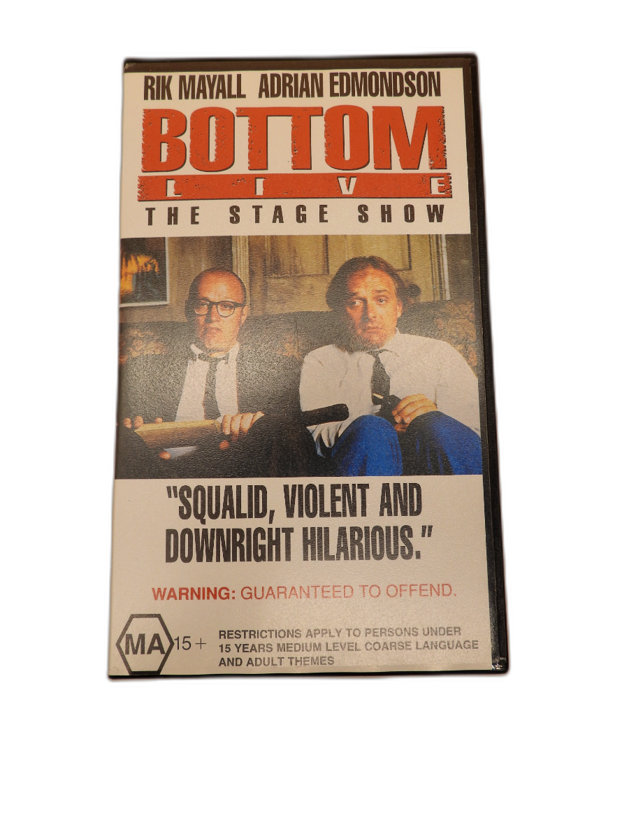Bottom Live the Stage Show Vhs Tape Rik Mayall Adrian Edmondson Polygram Video