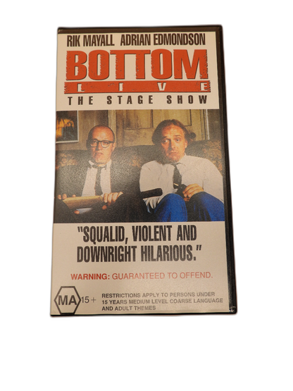 Bottom Live the Stage Show Vhs Tape Rik Mayall Adrian Edmondson Polygram Video