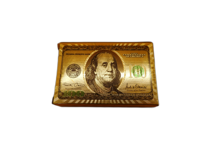 Gold Foil 100 Dollar Bill Playing Cards Deck