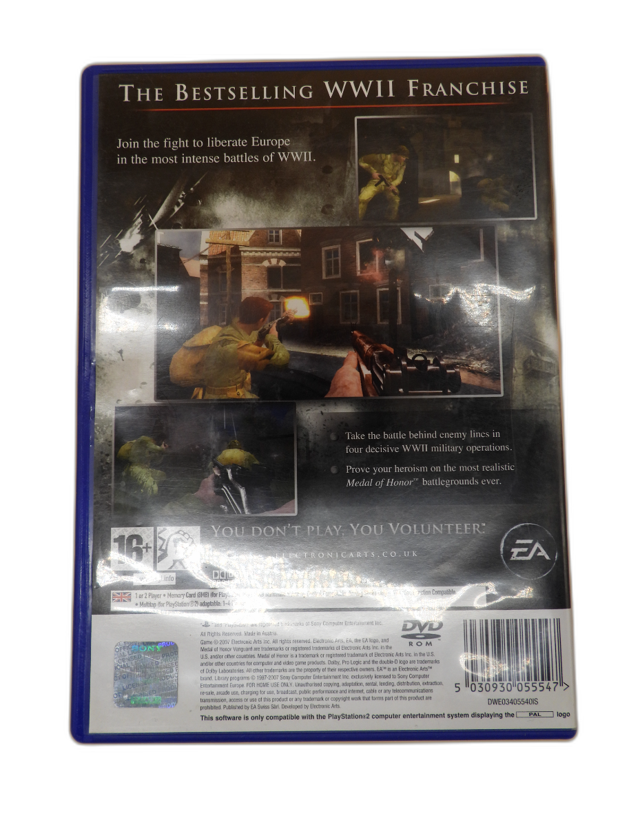Medal of Honor Vanguard PlayStation 2 Electronic Arts Game