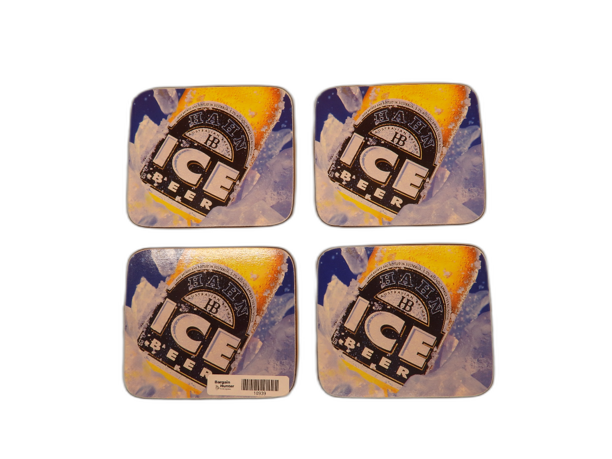 Hahn Ice Beer Cork Coasters Set of 4
