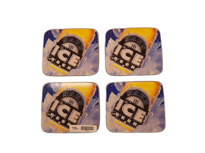 Hahn Ice Beer Cork Coasters Set of 4