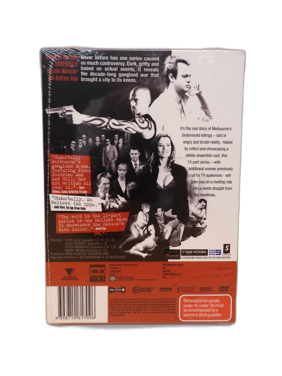 Underbelly Uncut Dvd 4 Disc Region 4 Roadshow Entertainment