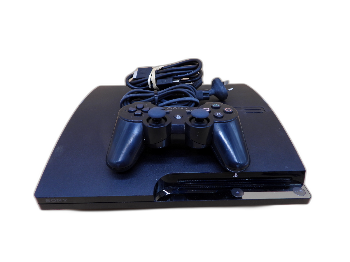 Sony PlayStation 3 Slim Cech 2502b 298gb Console With Controller Plays PS1 & PS3 Games 