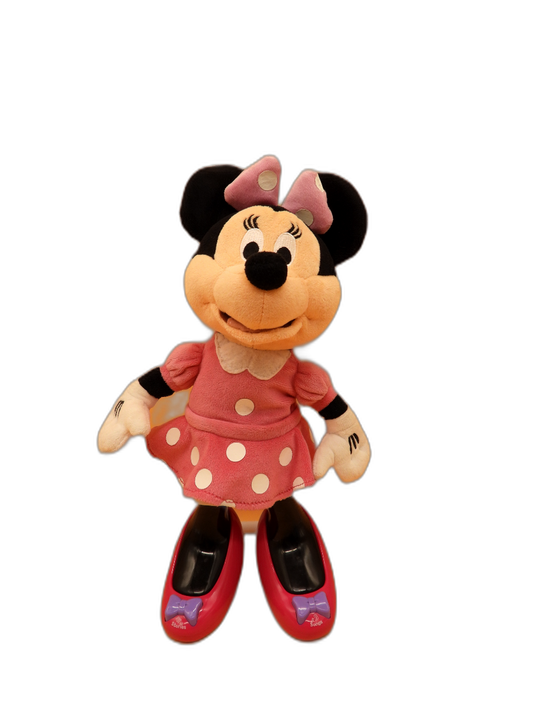 Disney Minnie Mouse Talking Plush Toy Pink Dress