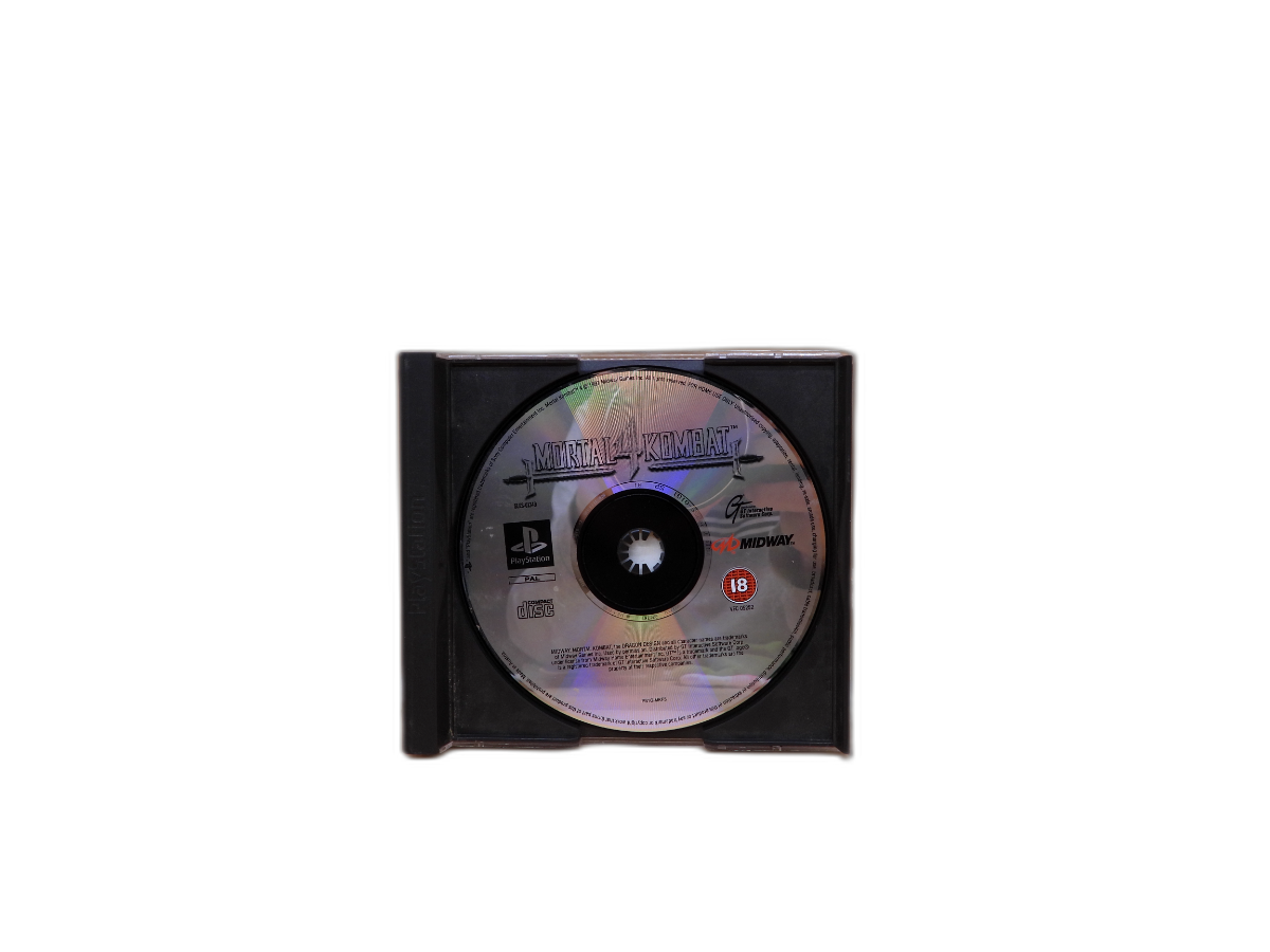 Mortal Kombat 4 Playstation PS1 Fighting Game Midway Brocken Case Disc Only 