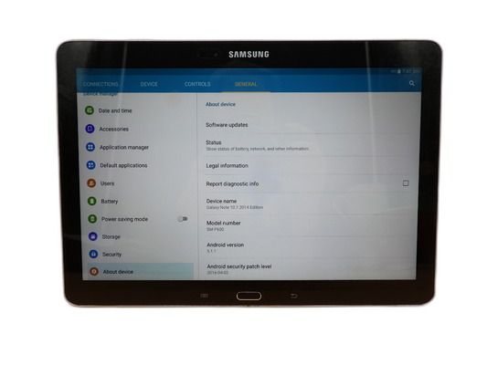 Samsung Galaxy Note 10.1 2014 Edition Sm P600 16gb Tablet scratches to screen 