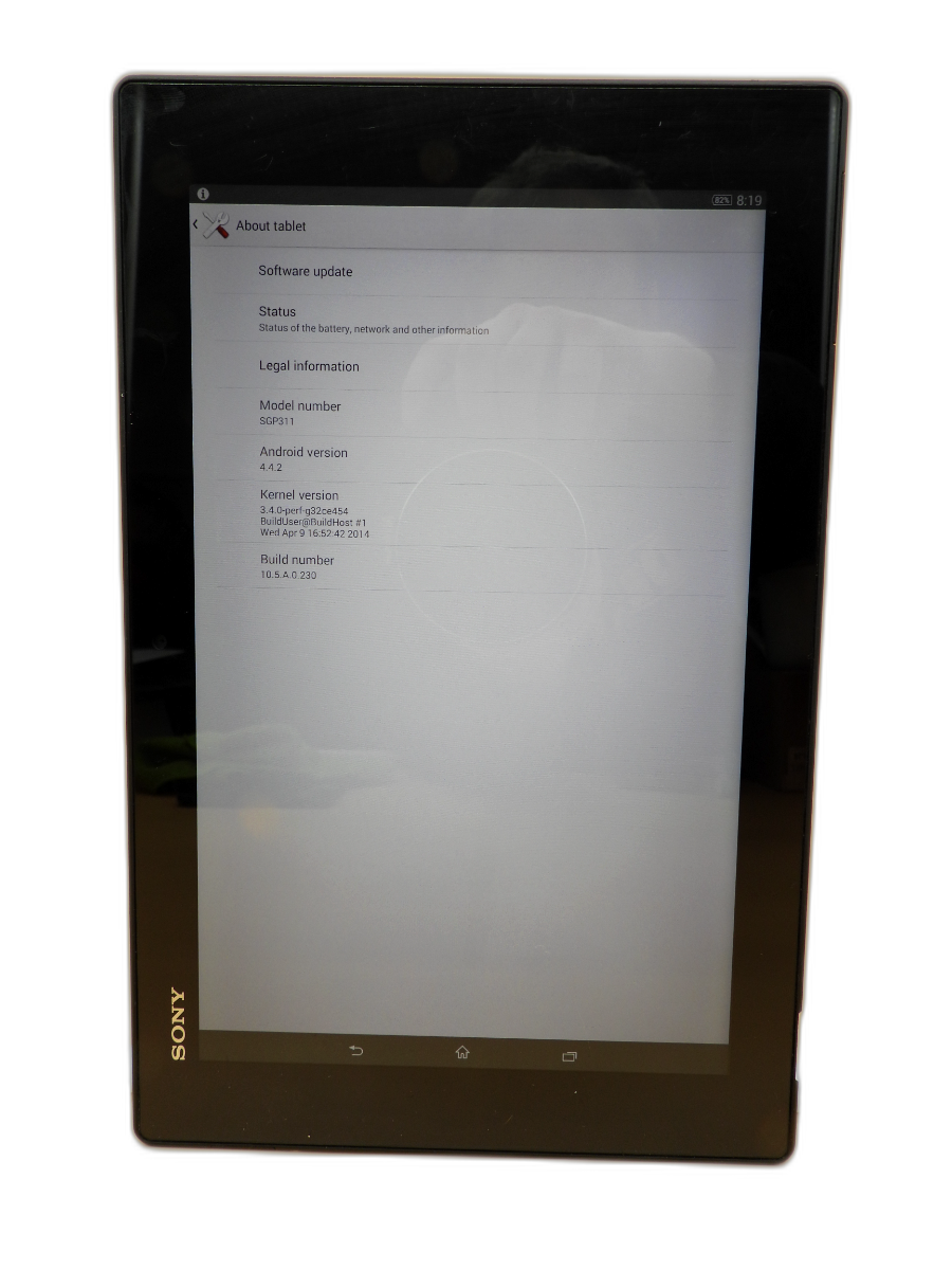 Sony Xperia Tablet S Sgp311 10.1" Android Tablet scratches to screen 