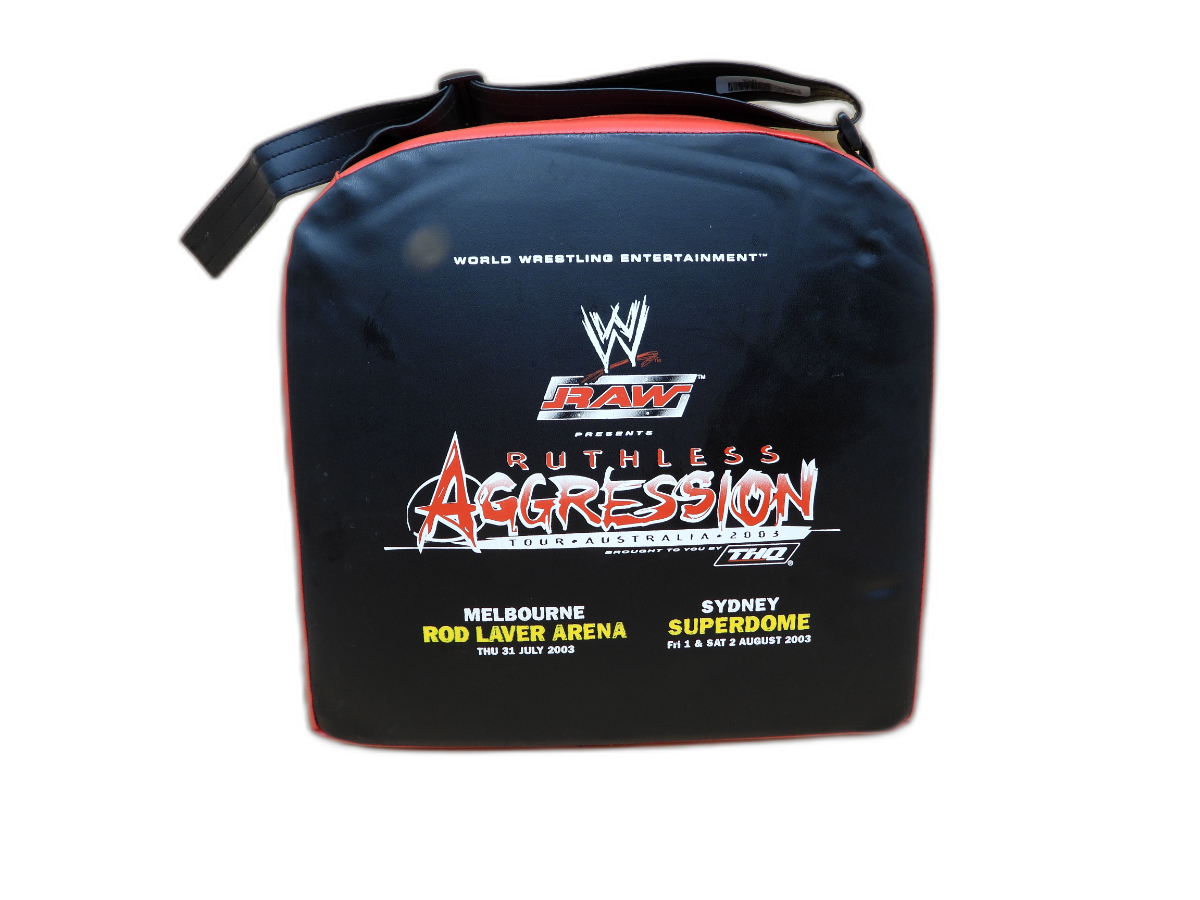 WWE RAW Ruthless Aggression Tour Australia 2003 Seat Cushion Rare Memorabilia